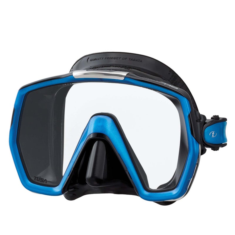 TUSA M-1001 Freedom HD Scuba Diving Mask  Black/Fishtail Blue - Image 1